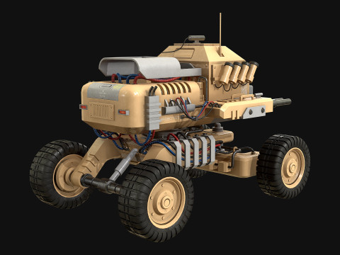 Concepto UGV1Desierto Modelo 3D