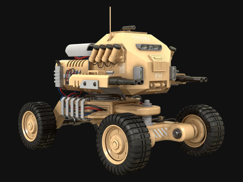Concepto UGV1Desierto Modelo 3D