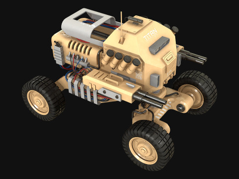 Concepto UGV1Desierto Modelo 3D