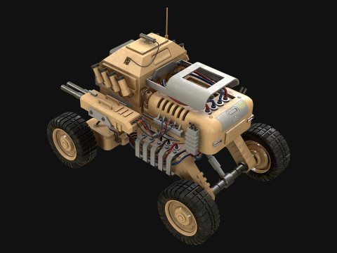 Concepto UGV1Desierto Modelo 3D