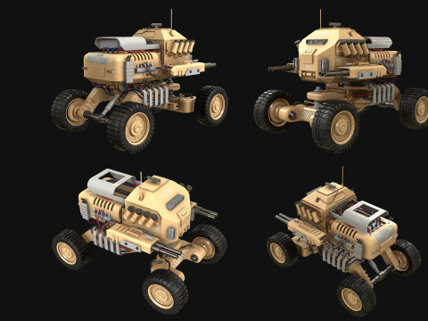 Concepto UGV1Desierto Modelo 3D
