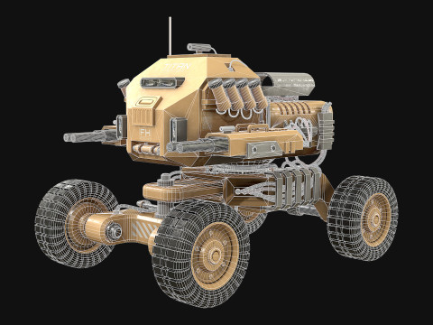 Concepto UGV1Desierto Modelo 3D