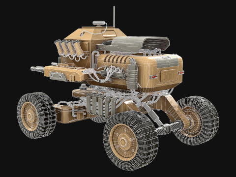 Concepto UGV1Desierto Modelo 3D