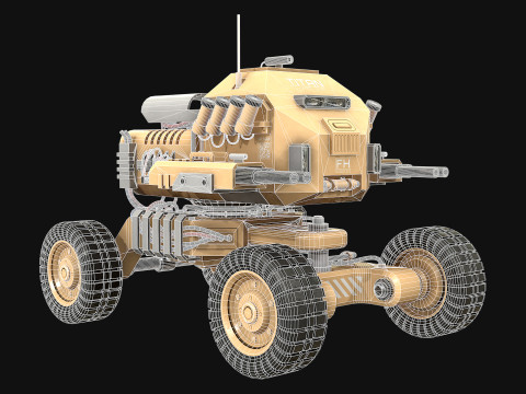 Concepto UGV1Desierto Modelo 3D