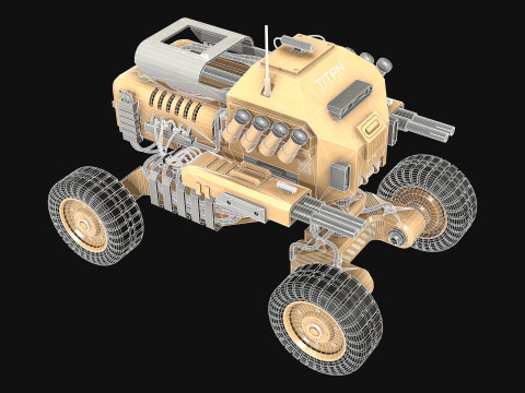 Concepto UGV1Desierto Modelo 3D