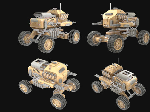 Concepto UGV1Desierto Modelo 3D