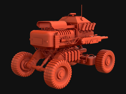 Concepto UGV1Desierto Modelo 3D