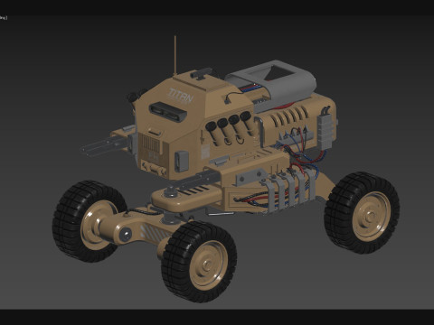 Concepto UGV1Desierto Modelo 3D