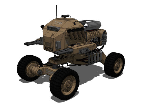 Concepto UGV1Desierto Modelo 3D