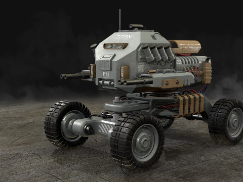 UGV Concept1Grey 3D Модель