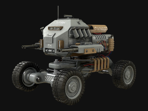 UGV Concept1Grey 3D Модель