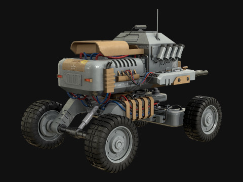 UGV Concept1Grey 3D Модель