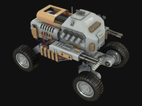 UGV Concept1Grey 3D Модель