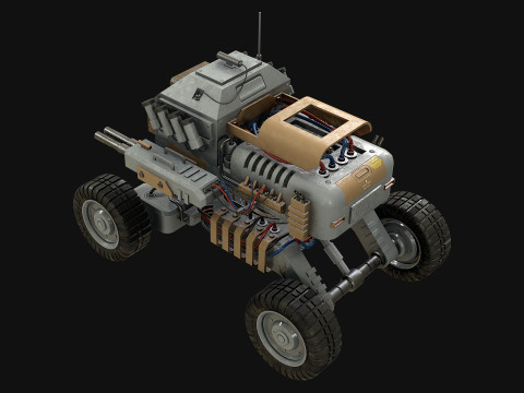UGV Concept1Grey 3D Модель