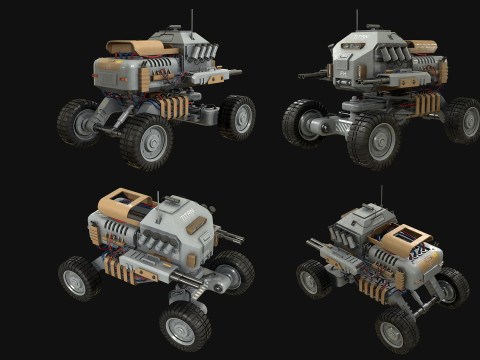UGV Concept1Grey 3D Модель