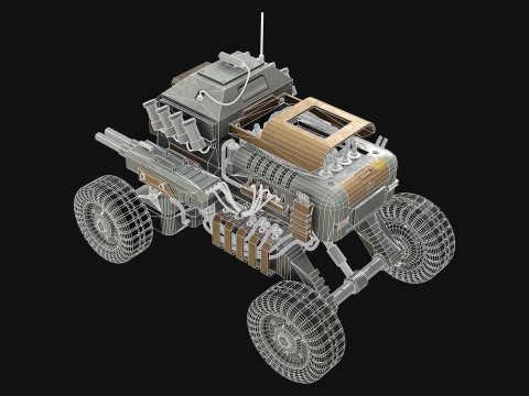 UGV Concept1Grey 3D Модель