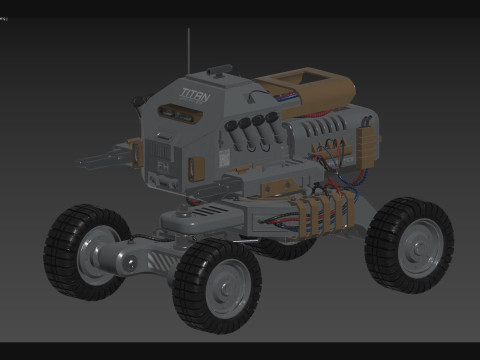 UGV Concept1Grey 3D Модель