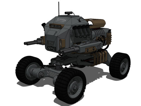 UGV Concept1Grey 3D Модель