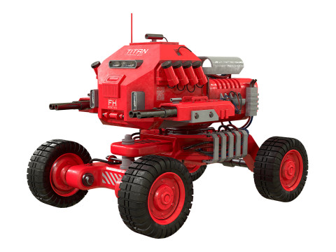 UGV コンセプト 1 赤 3Dモデル