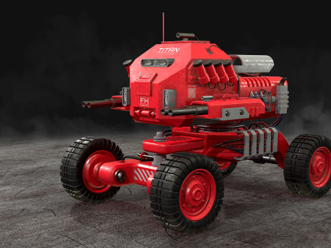 UGV Concept1Red 3D Modell