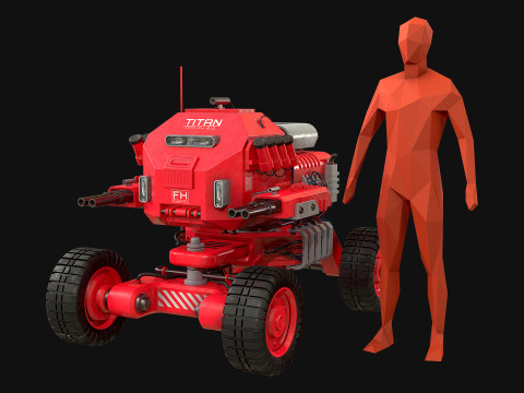 UGV Concept1Red 3D Modell