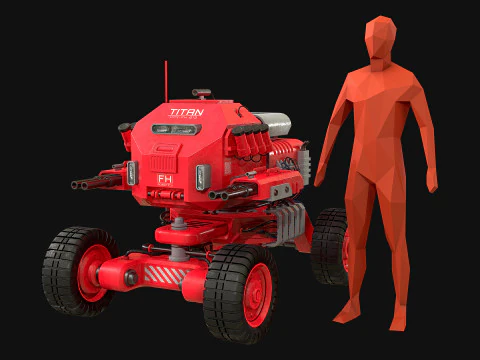 UGV Concept1Rosso Modello 3D