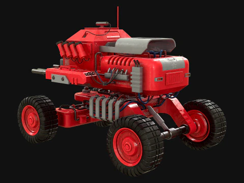 UGV Concept1Rosso Modello 3D