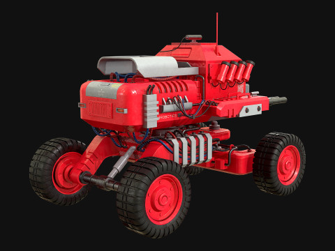 UGV Concept1Red 3D Modell