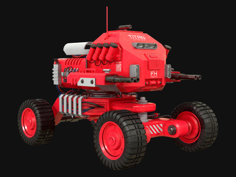 UGV Concept1Red 3D Modell