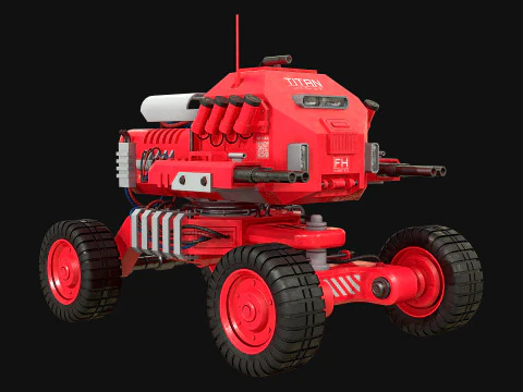 UGV Concept1Rosso Modello 3D