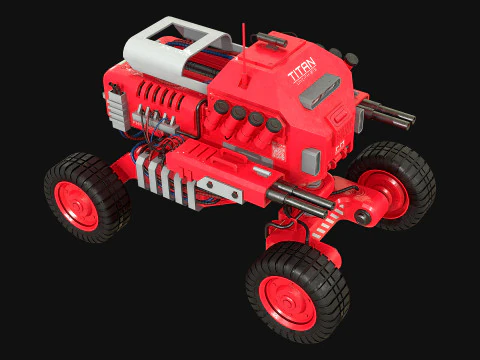 UGV Concept1Rosso Modello 3D