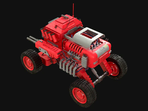 UGV Concept1Rosso Modello 3D