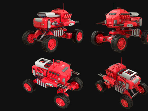 UGV Concept1Red 3D Modell