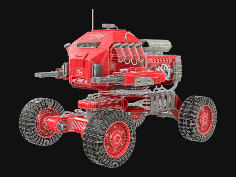 UGV Concept1Rosso Modello 3D