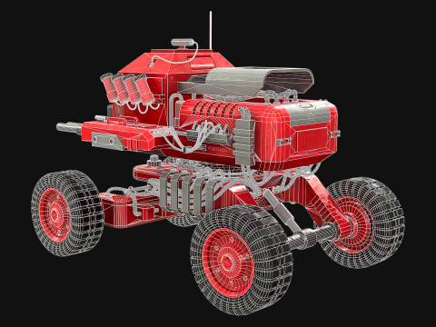 UGV Concept1Red 3D Modell