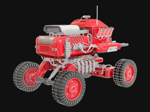 UGV Concept1Red 3D Modell