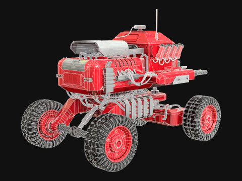 UGV Concept1Rosso Modello 3D