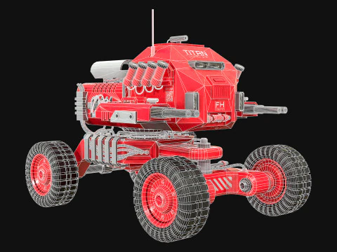 UGV Concept1Rosso Modello 3D