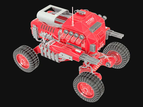 UGV Concept1Rosso Modello 3D