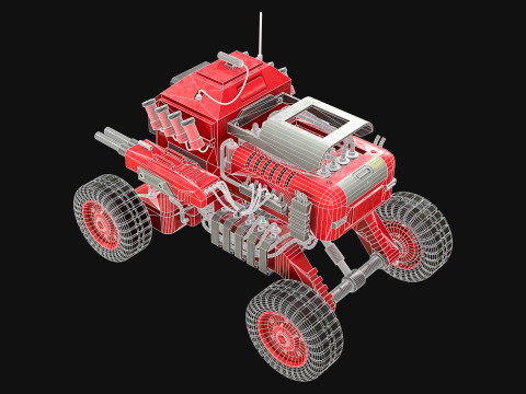 UGV Concept1Red 3D Modell
