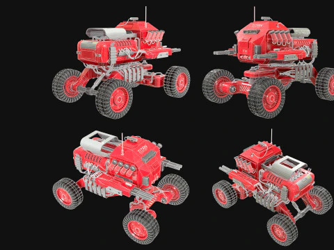 UGV Concept1Rosso Modello 3D