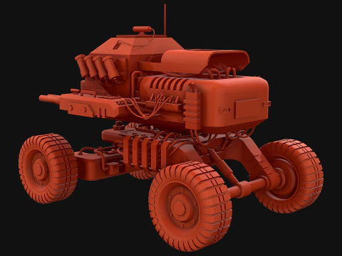 UGV Concept1Rosso Modello 3D