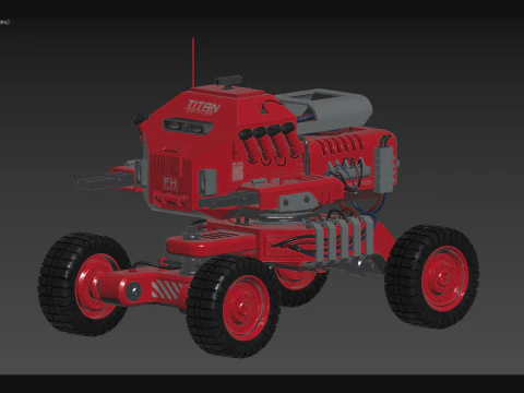 UGV Concept1Rosso Modello 3D