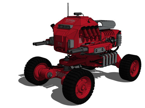 UGV Concept1Red 3D Modell