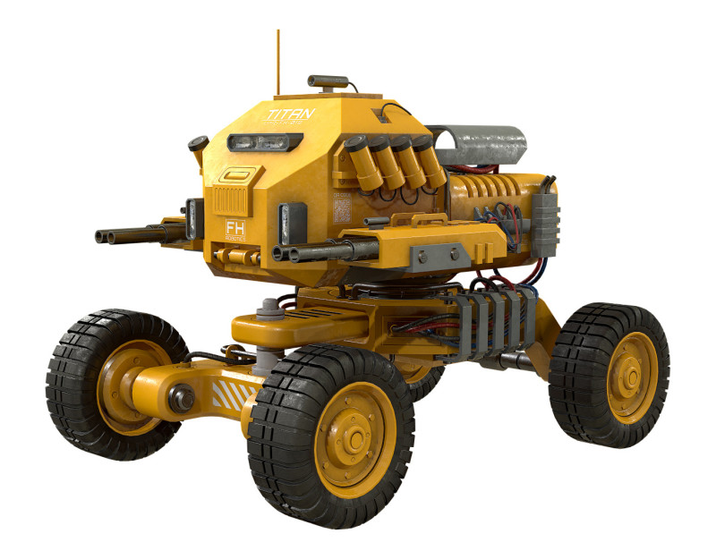 Concepto UGV1Amarillo Modelo 3D .c4d .max .obj .3ds .fbx .stl .blend 