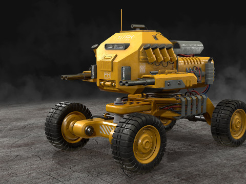 Concepto UGV1Amarillo Modelo 3D