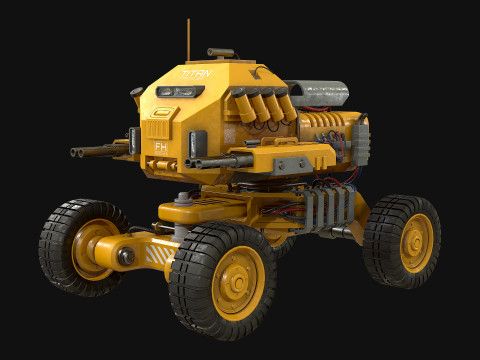 Concepto UGV1Amarillo Modelo 3D