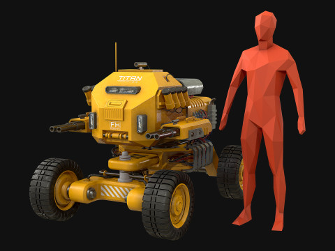Concepto UGV1Amarillo Modelo 3D