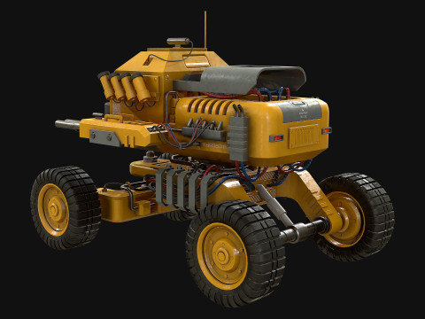 Concepto UGV1Amarillo Modelo 3D