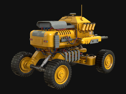 Concepto UGV1Amarillo Modelo 3D